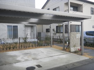 積雪100ｃｍ対応　折板カーポート　２台用ＴＯＥＸ　福井市