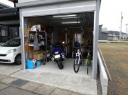 バイク保管ガレージDIY