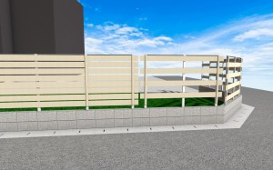 フェンス1200+建築ブロック400