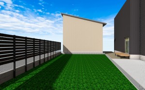 化粧ブロックとBフェンス