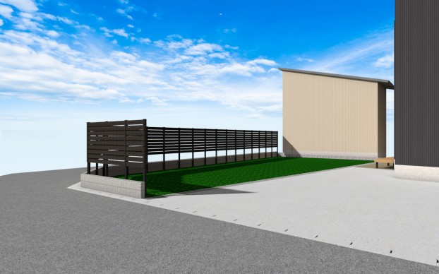 化粧ブロックとBフェンス