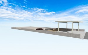 防草シートと砂利敷き均し