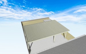 3台用カーポートと物置