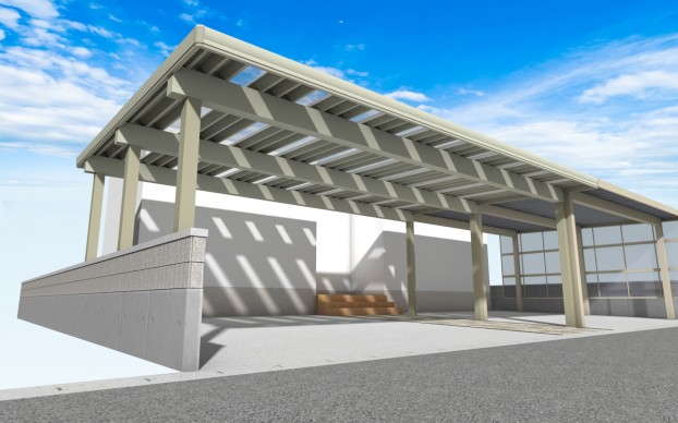 ３台用柱無しカーポート